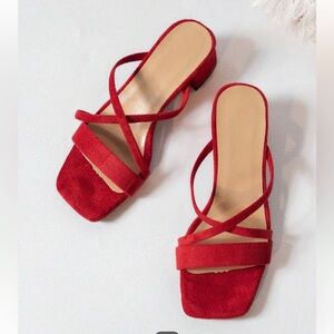 Size 8 Red Strap Heels